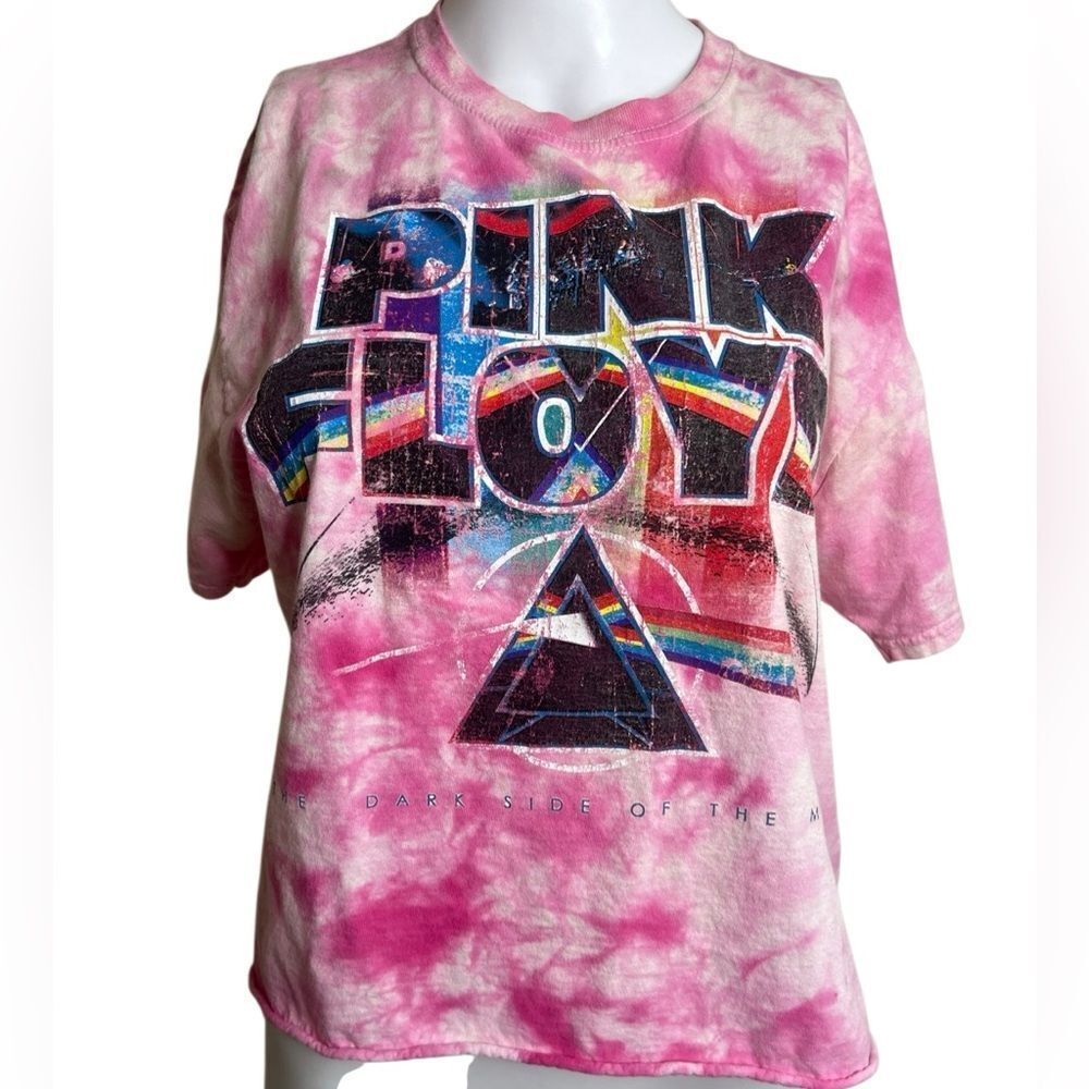 Pink Floyd Tie-Dye Short Sleeve T-Shirt - Pink Size Medium